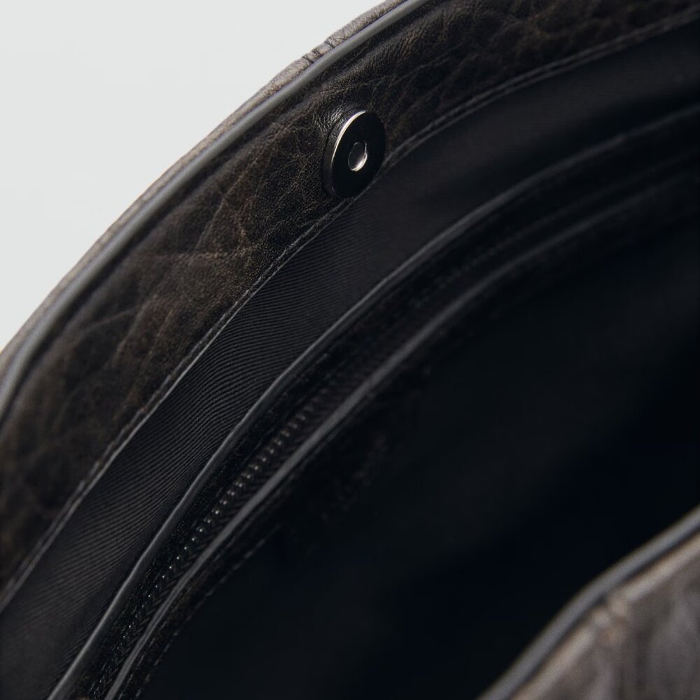 MANGO Brown Faux-leather Bucket Handbag/NWT - Picture 4 of 15